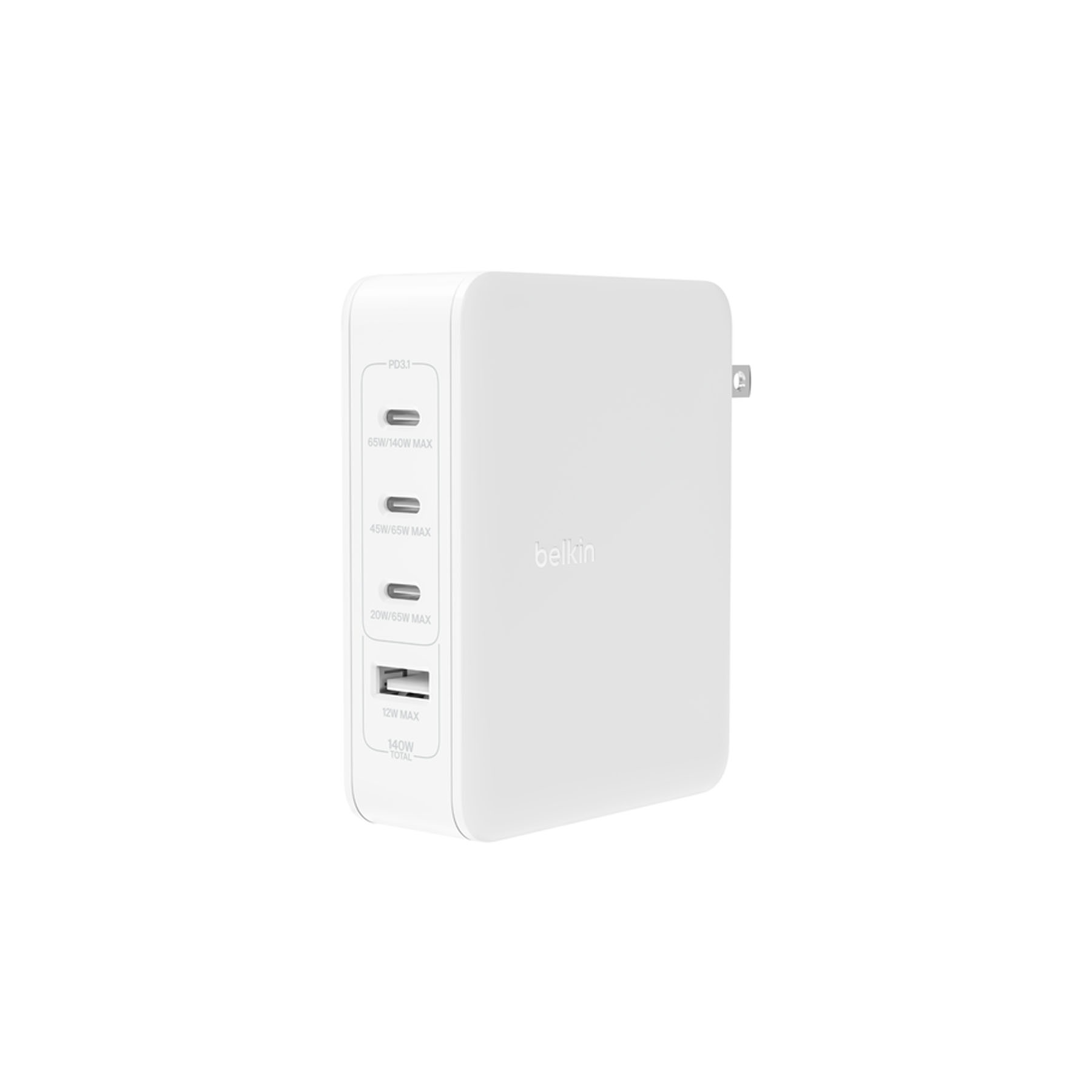 Belkin BoostCharge Pro 140W 4-Port GaN Wall Charger WCH014zbWH