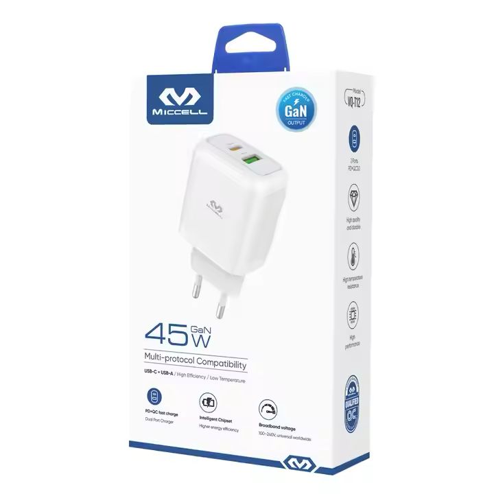 Miccell 45W GaN 2 Port Fast Charger