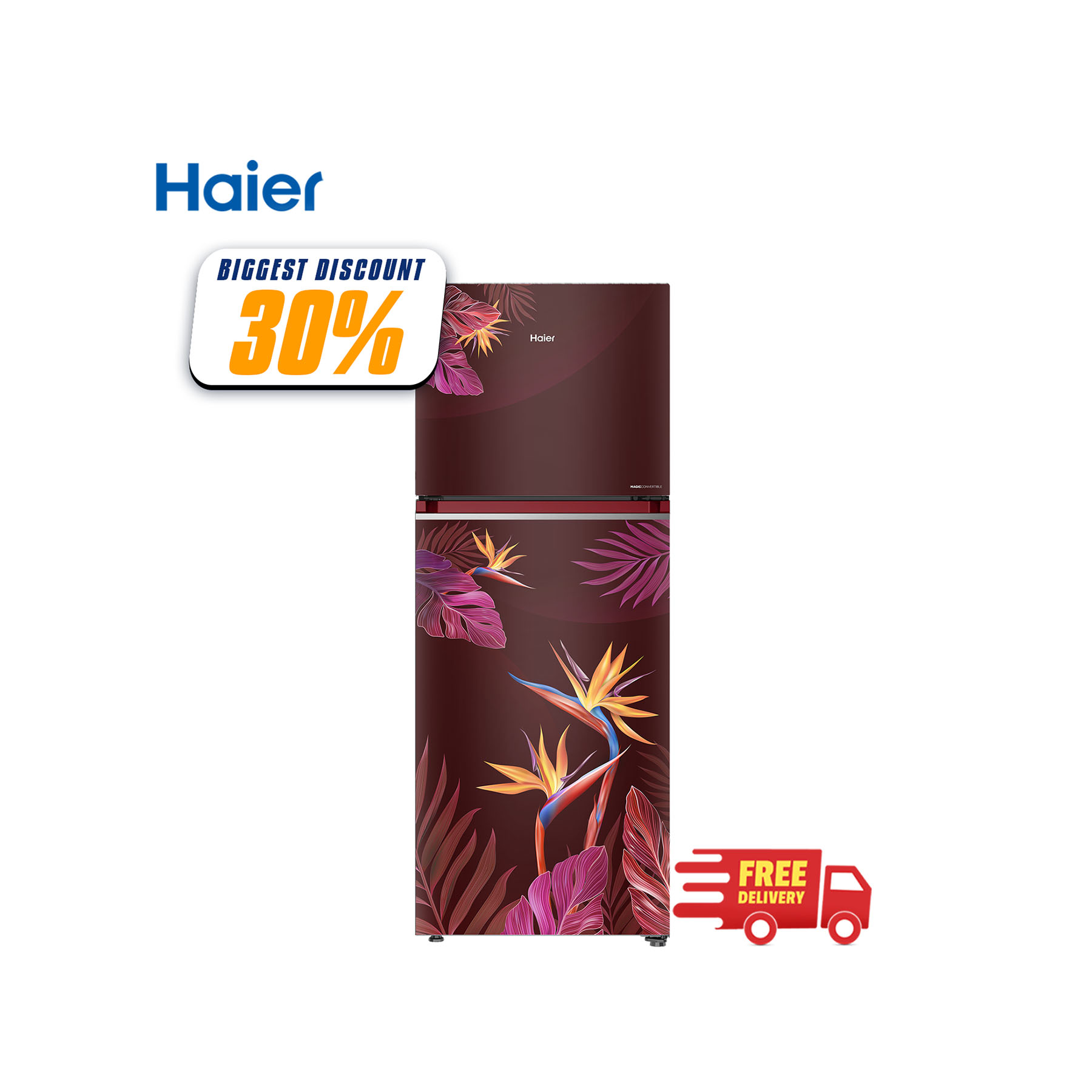 Haier 345 Litres, Magic Convertible Inverter Top Mount Refrigerator HRF